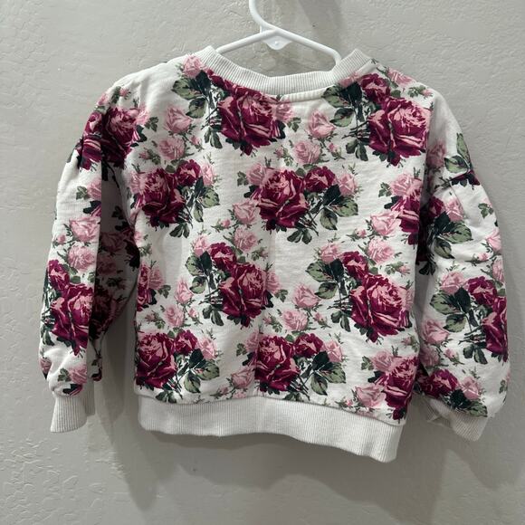 Janie and Jack Floral Puff Sleeve French Terry Sweatshirt - Picture 5 of 8